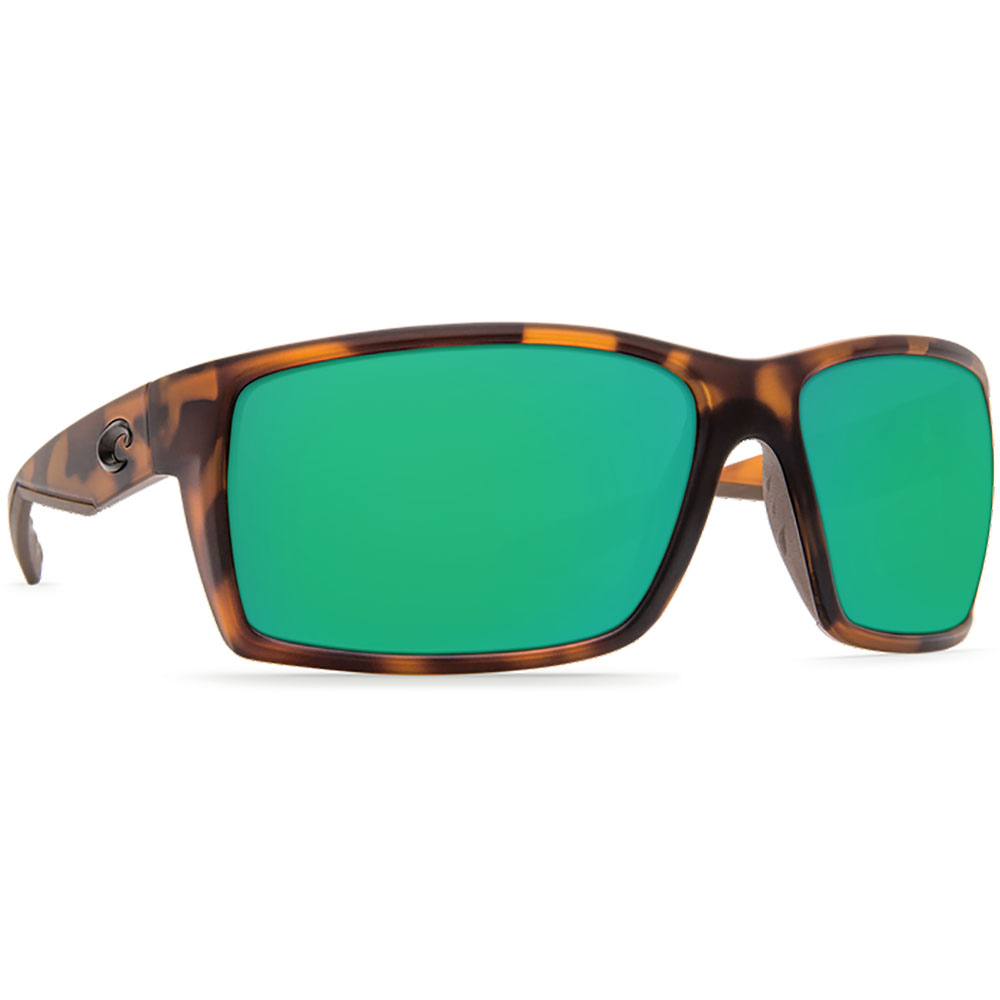 Costa Reefton Sunglasses Polarized in Matte Retro Tortoise with Green Mirror 580G